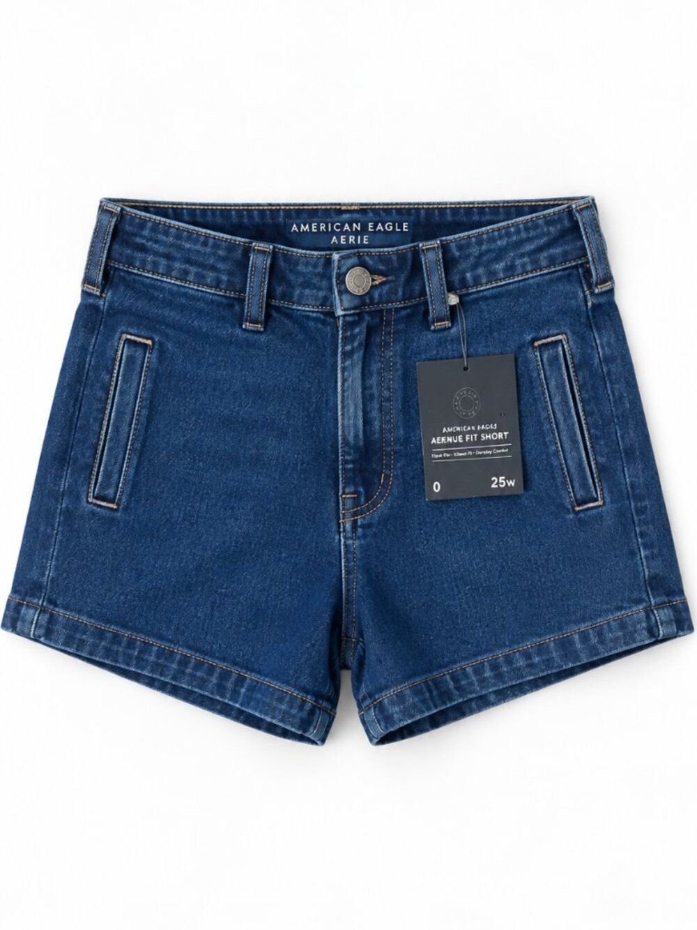 NWT American Eagle Avenue Fit High Rise Denim Shorts Size 0 25W